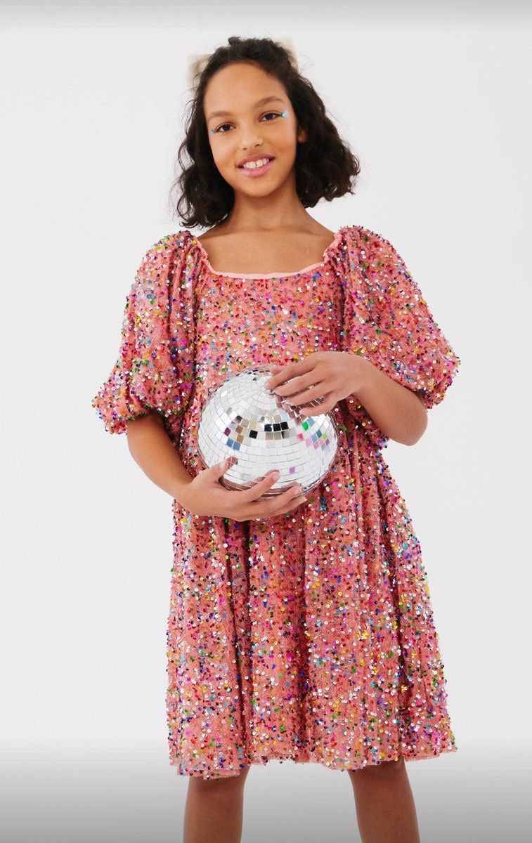 Strawberry Birthday Cake Sequin Dress, 10