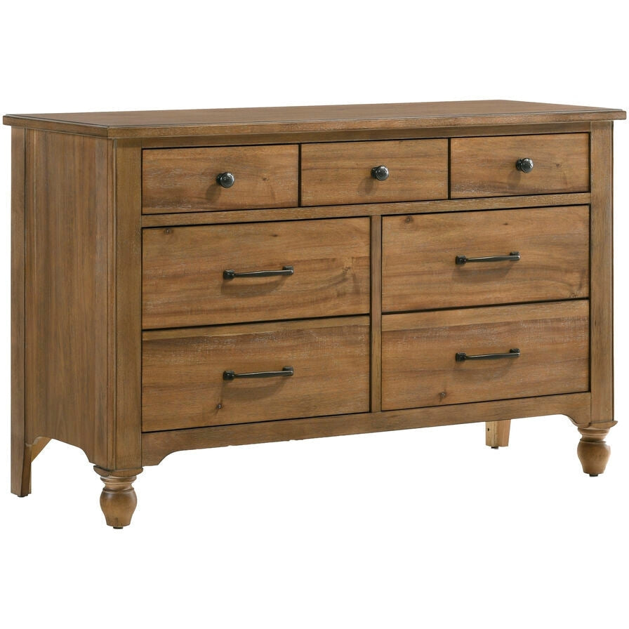 Westwood Design Highland Farmhouse Wood Dresser in Sand Dune Brown Westwood Design Highland Farmhouse Wood Dresser in Sand Dune Brown