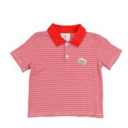 Cypress Row Regular Red Stripe Tailgate Polo