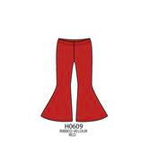 Paper Flower Super Flaired Bell Bottom Tween Pant | Red