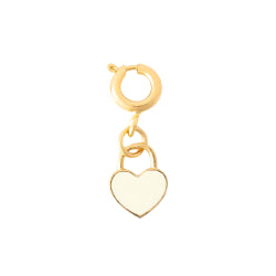 The Crown Mini Heart Charm (White)