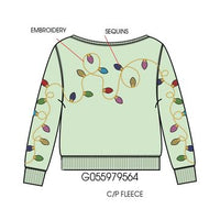 Paper Flower Sequins Christmas Lights Sweatshirt | Ambrosia