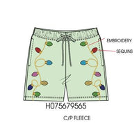 Paper Flower Sequins Christmas Lights Shorts | Ambrosia