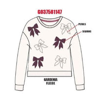 Sweet Soul Sequin Bows Sweatshirt | Gardenia