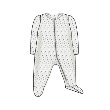 Pimalu Zipper Footie | Balloons And Clouds