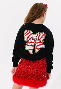 Lola + The Boys Christmas Bow Sweatshirt