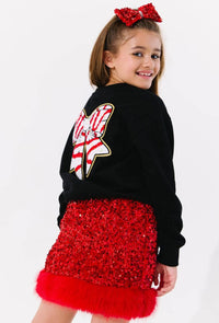Lola + The Boys Christmas Bow Sweatshirt