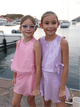 Lola + The Boys Pastel Sequin Bow Set