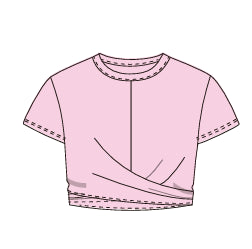 Parfum De Fit Crossflow Crop Ss | Petal Pink
