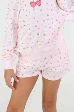 Paper Flower Micro Berry All Over Print Shorts | Carinaria