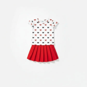 NTRL CO. Ruffled Sleeve Chant & Cheer Set | Gameday | Red & Black