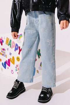 Lola + The Boys Sparkle Bows Denim Jeans - Baby Biz