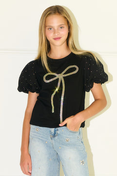 Lola + The Boys Sparkle Bow Princess Tee - Baby Biz