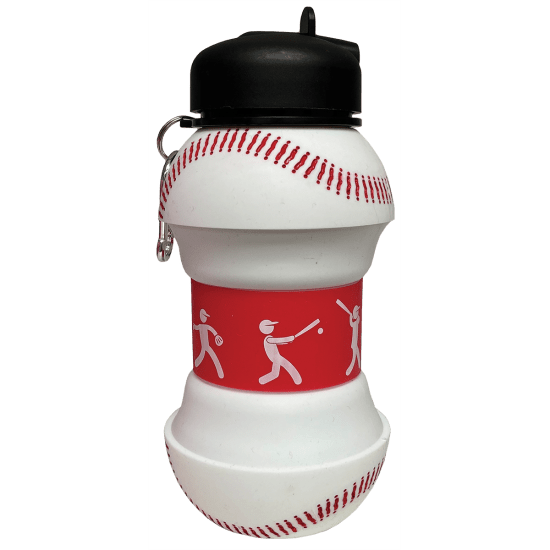 Iscream Baseball Silicone Collapsible Water Bottle