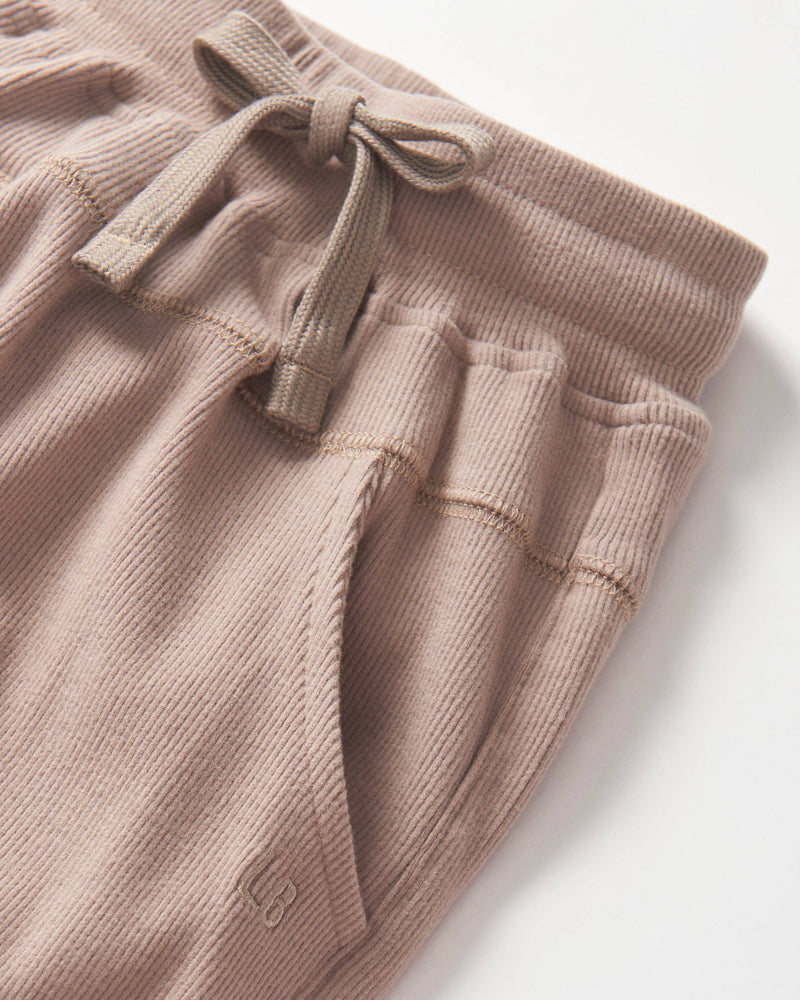 Ribbed Jogger - Mushroom