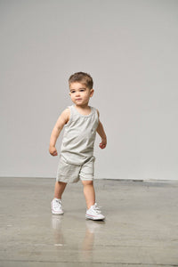 Stitch Pocket Jersey Short - Light Heather Grey