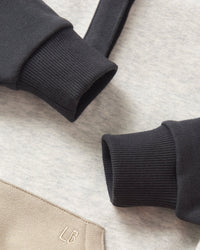 Colorblock Mockneck Pullover - Stone Grey