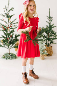 Adelisa Dress in Scarlet