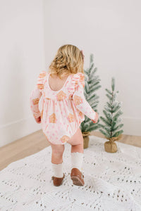 Leah Romper in Gingerbread | Baby Bubble