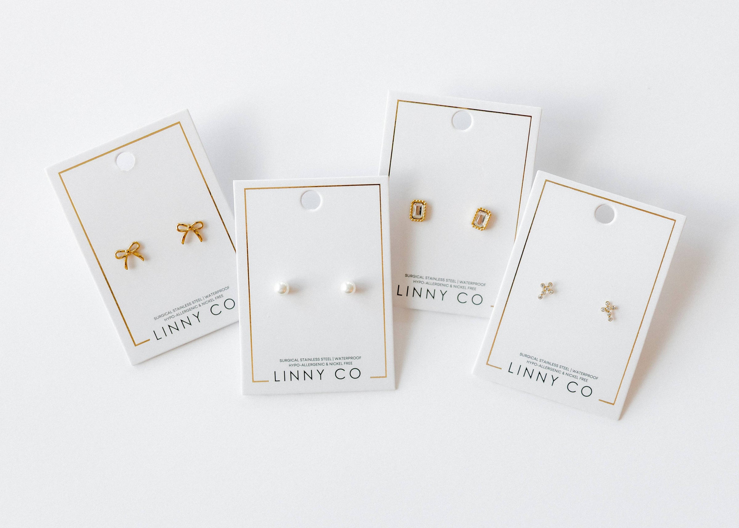 Screwback Stud Earrings - Payton Pearl White 5mm