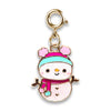 Charm It! Gold Swivel Snowman Charm