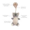 Bitzy Pal Natural Rubber Pacifier & Plush: Bow
