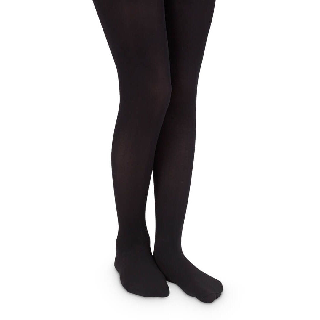 Jefferies Socks Smooth Toe Organic Cotton Tights | Black