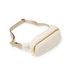 Fuzzy Belt Bag w/ Heart for Kids: Beige