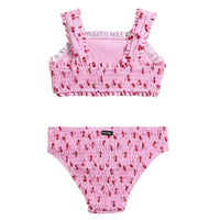 Ava & Yelly Girls Cherry Smocked Two-Piece Swimsuit
