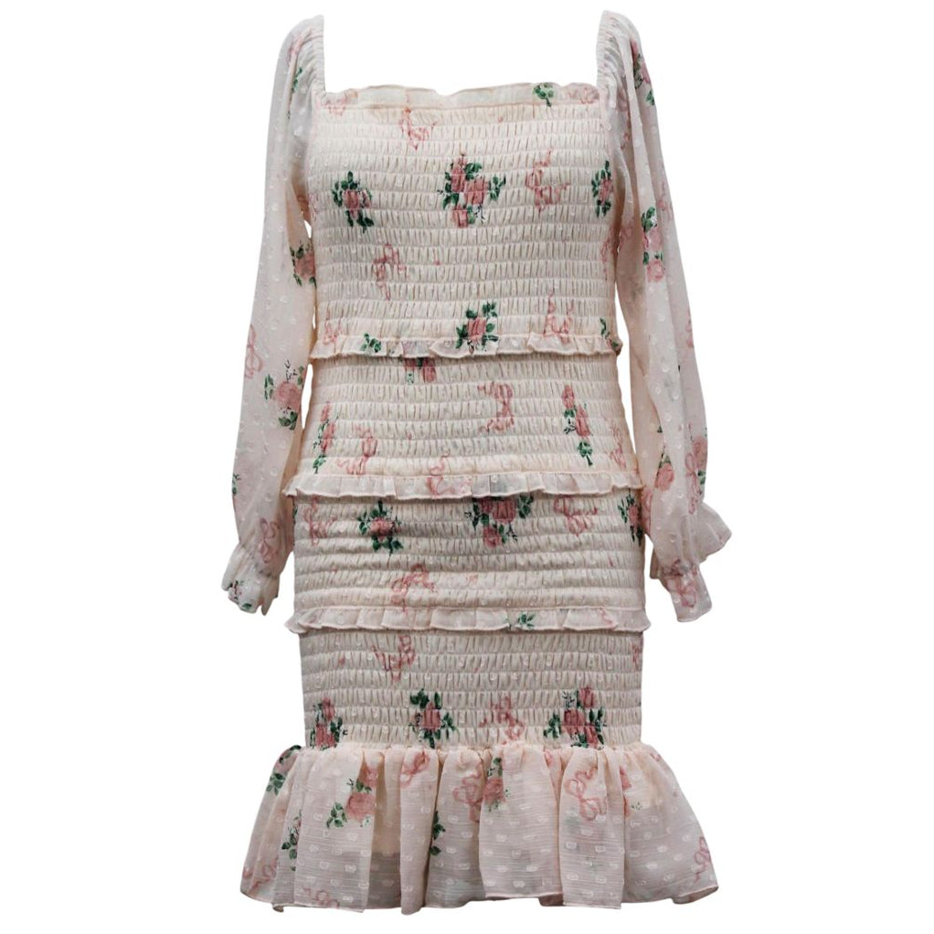 Ava & Yelly Tween Smocked Long Sleeve Dress