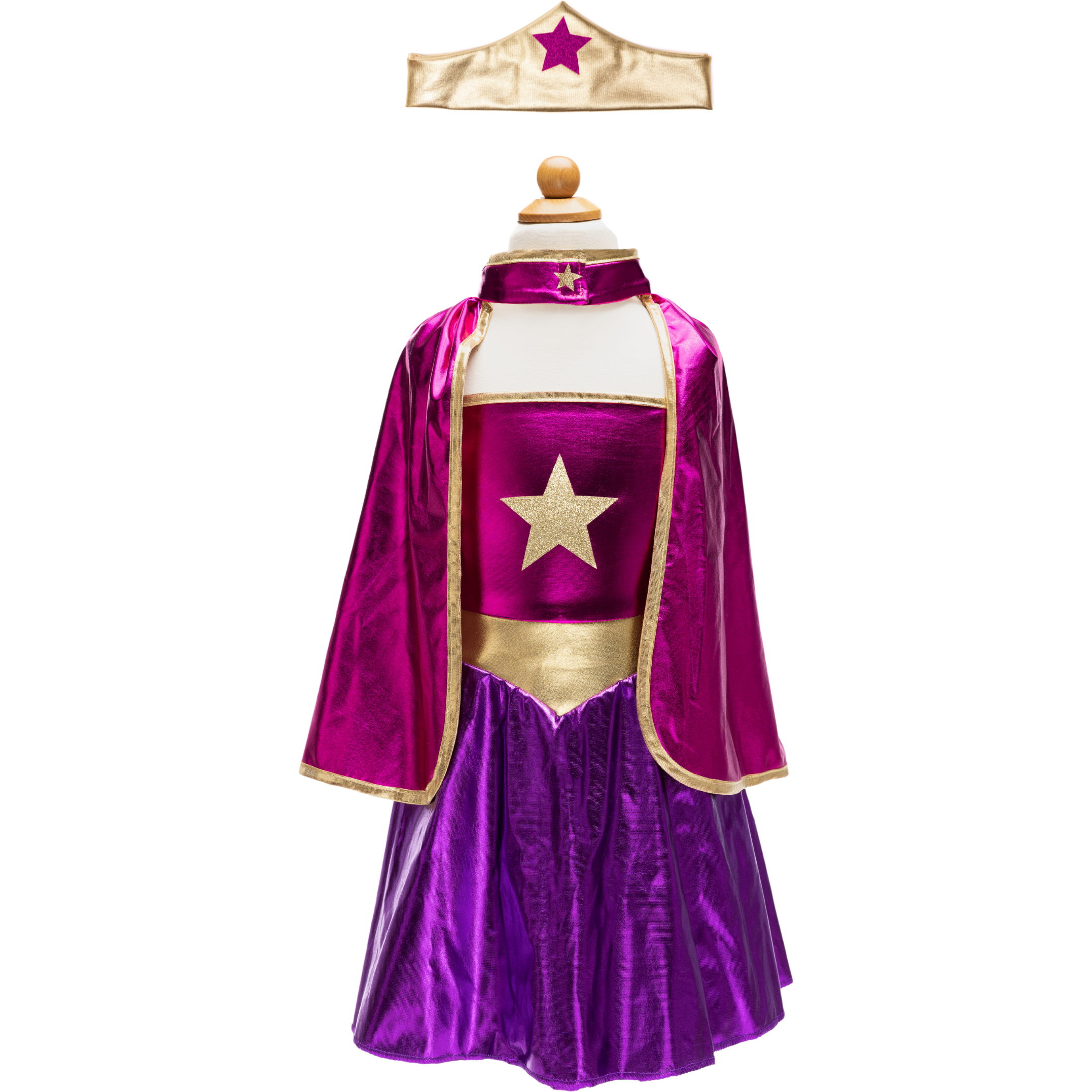 Great Pretenders Superhero Star Dress, Cape & Headpiece