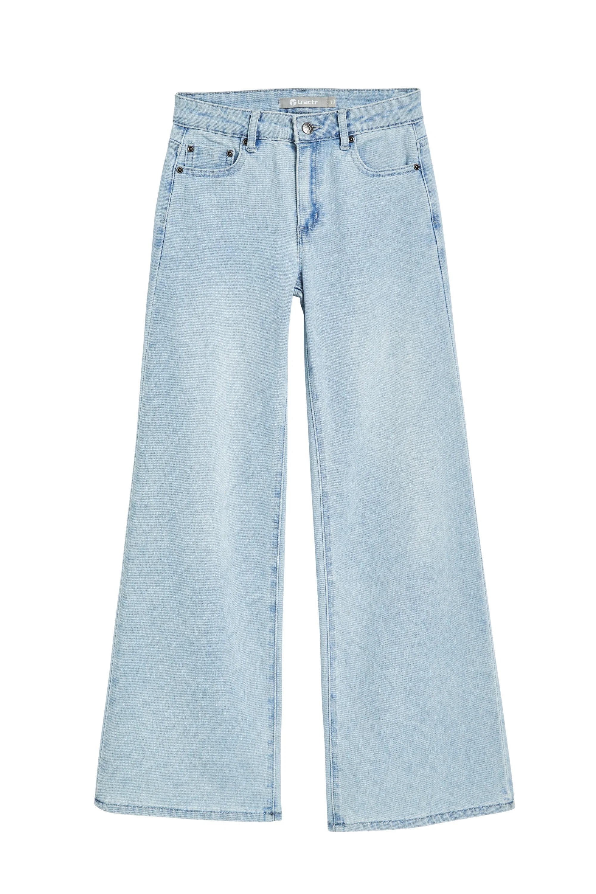 Tractr Wide Leg Pants |  Light Indigo