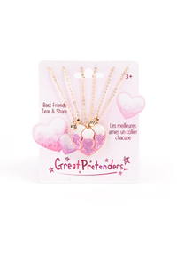 Great Pretenders Besties Era Tear and Share Necklaces, 3pc