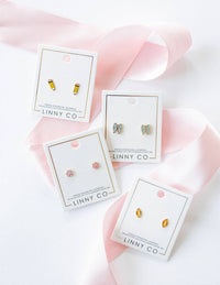 Screwback Stud Earrings - Finley Bow