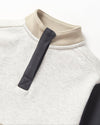 Colorblock Mockneck Pullover - Stone Grey