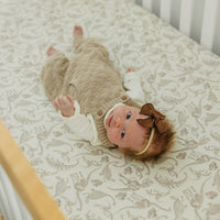 Premium Knit Fitted Crib Sheet - Jurassic Park Fossils