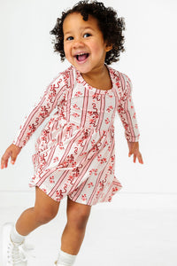 In My Jammers Vintage Love Long Sleeve Twirl Dress