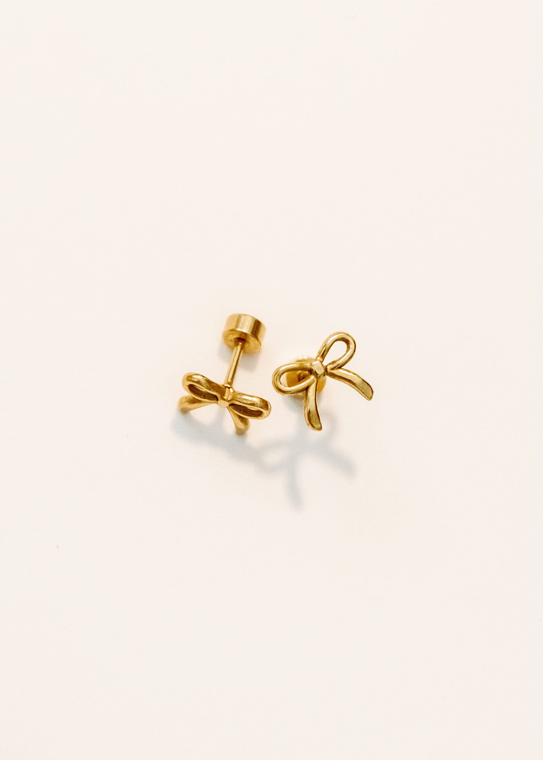Screwback Stud Earrings - Sadie - Gold