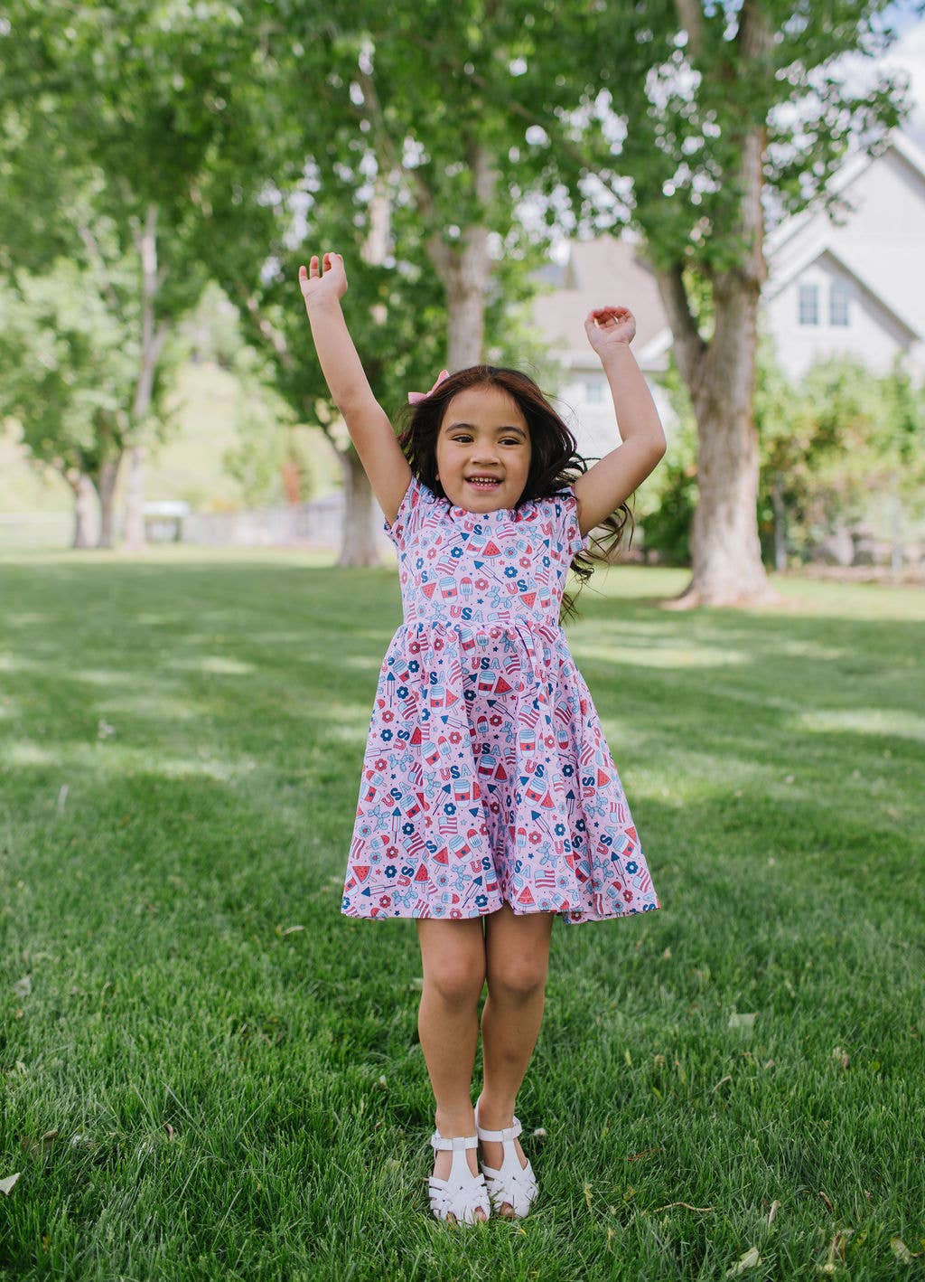 Classic Twirl Dress in Pink Celebration