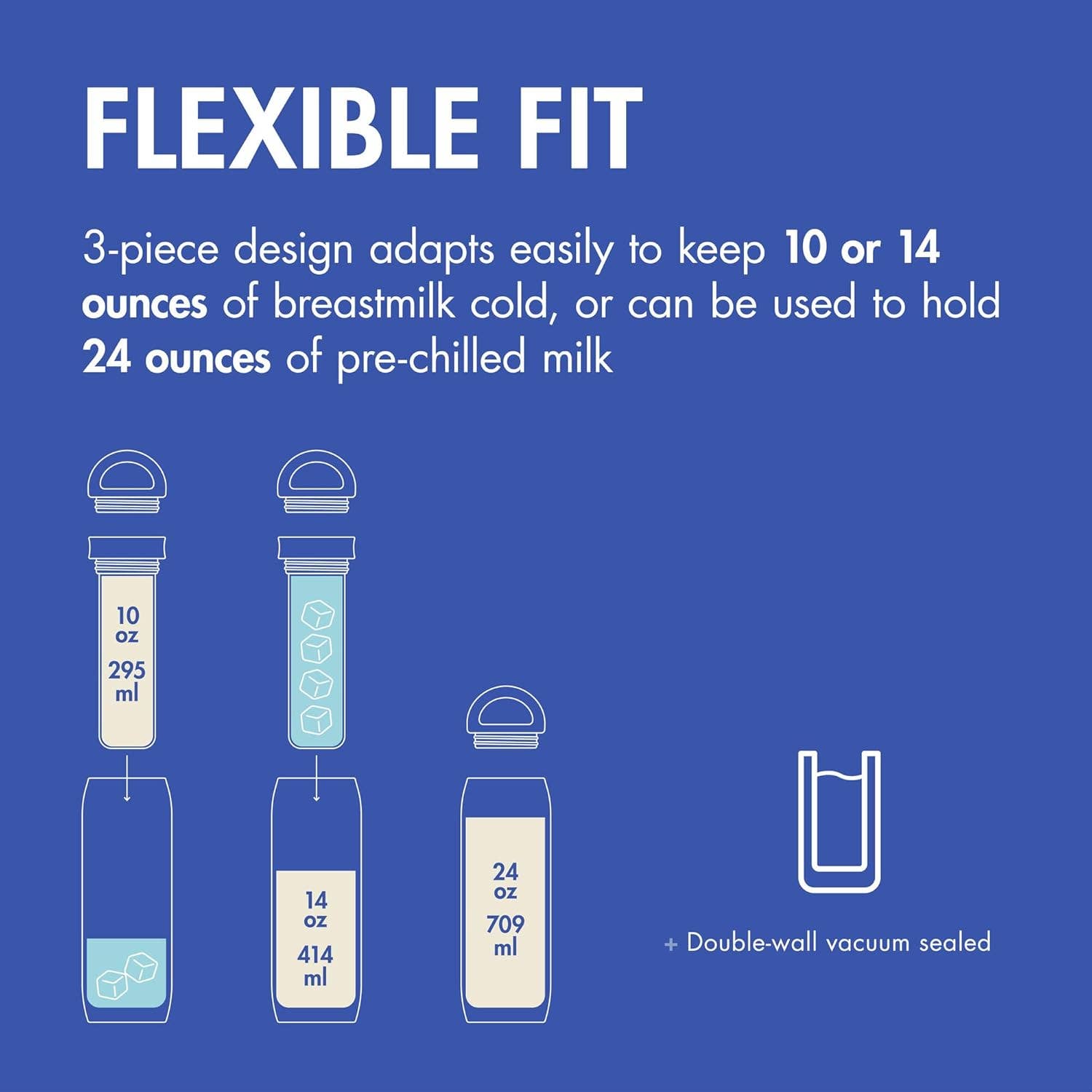Boon Frosh Portable Breast Milk Chiller 24oz - Blue
