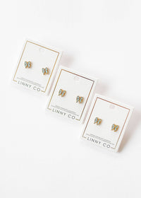 Screwback Stud Earrings - Finley Bow