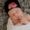 Mama's Boy Tattoo Hospital Hat - Black Newborn Hat: Newborn