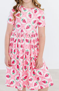 Mila & Rose Strawberry Fields S/S Pocket Twirl Dress