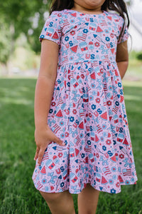 Classic Twirl Dress in Pink Celebration