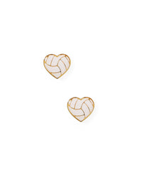 Screwback Stud Earrings - Volleyball