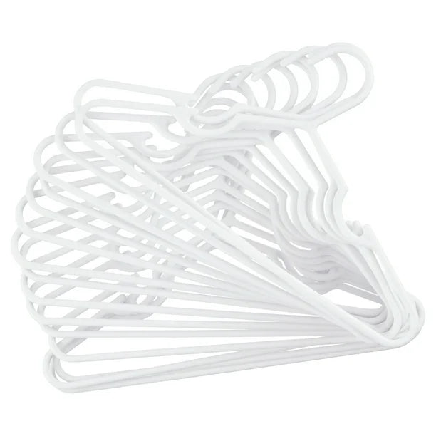 Delta Children Infant and Toddler Plastic Clothing Hangers, 100 Pack, White
