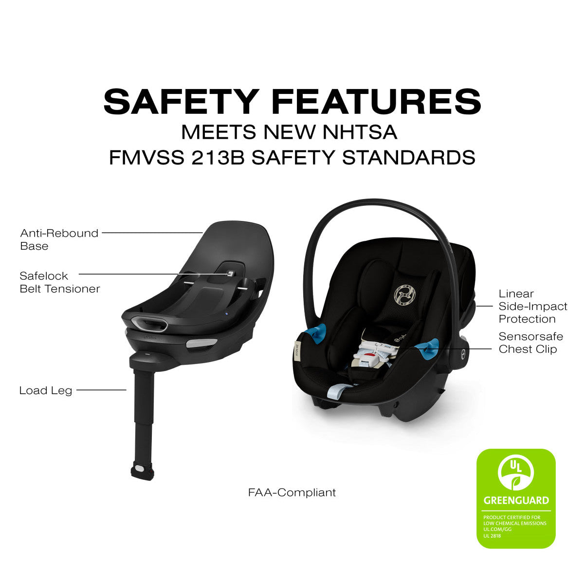 cybex aton car seat weight Aton G2 Swivel Infant Car Seat with Load Leg Base by Cybex Moon Black
