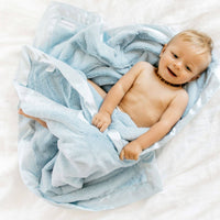 SATIN BORDER RECEIVING BLANKETS: Dainty Floral