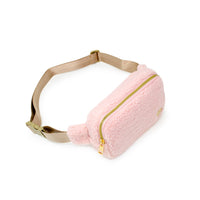 Fuzzy Belt Bag w/ Heart for Kids: Beige