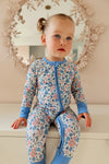 In My Jammers Lily Floral Zipper Romper